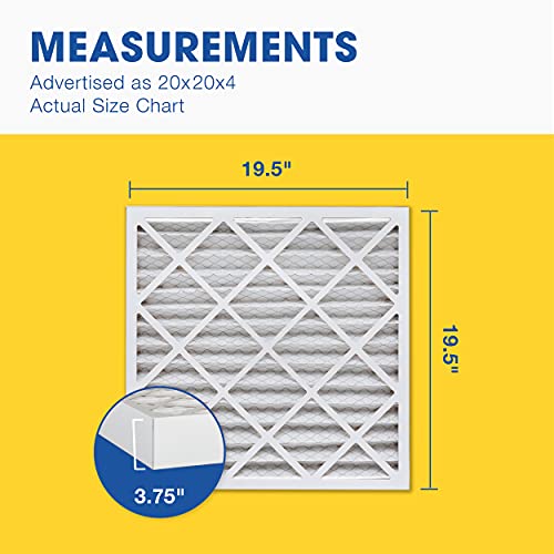 Aerostar 20x20x4 MERV 13 - 6 Count - Pleated HVAC, Furnace & Air Conditioner Filters - Removes Bacteria, Dust, Cold & Flu Germs, Lint, Mold, Pet Dander, Allergy-Causing Pollen, Smog, Smoke & Viruses : Industrial & Scientific - Image 4