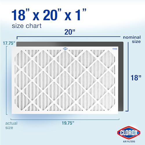 Clorox 18x20x1 Air Filter, MERV 8 Pleated HVAC AC Furnace Air Filters for Lint, Dust and Pollen, MPR 600 & FPR 5 – Pack of 4 : Industrial & Scientific - Image 2