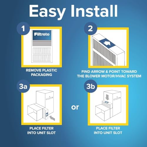 Filtrete 20x20x4 AC Furnace Air Filter, MPR 1550, MERV 12, Fits Honeywell, CERTIFIED Asthma & Allergy Friendly, Electrostatic Air Cleaning Filter, 2-Pack (Actual Size 19.88x19.88x4.31 in) - - Image 3
