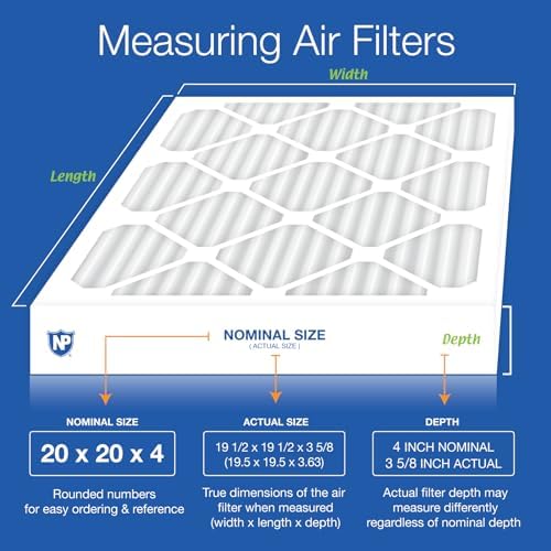 Nordic Pure 20x20x4 (19_1/2 x 19_1/2 x 3_5/8) Pleated MERV 12 Air Filters 2 Pack : Home & Kitchen - Image 2