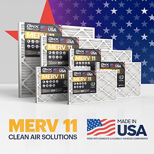 BNX TruFilter 18x20x1 Air Filter MERV 11 (6-Pack) - MADE IN USA - Allergen Defense Electrostatic Pleated Air Conditioner HVAC AC Furnace Filters for Allergies, Dust, Pet, Smoke, Allergy MPR 1200 FPR 7 - - Image 3